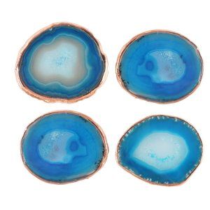 Cocus Pocus Resin Agate Coaster Set of 4 Blue